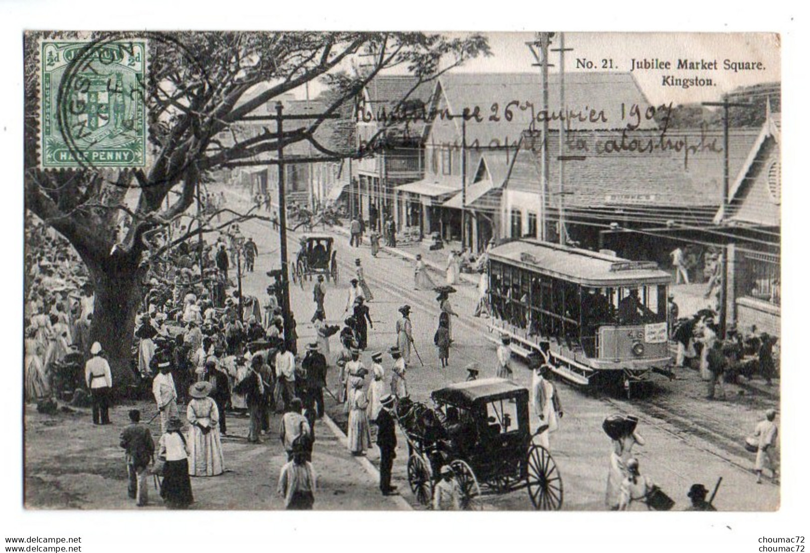 Jamaïque 001, Duperly & Sons 21, Jubilee Market Square, Kingston, Tramway - Jamaica