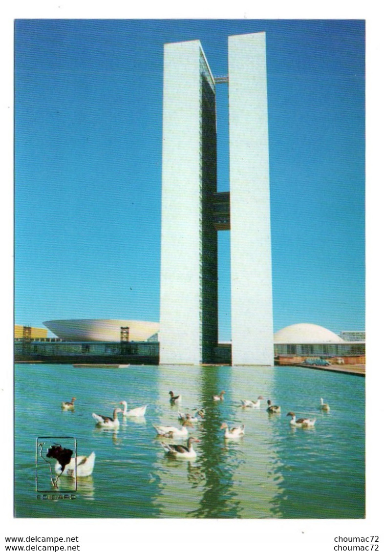 004, Brésil, Brasilia DF, Edicard 330 - 16, Lago Do Palacio Do Congresso Nacional - Brasilia