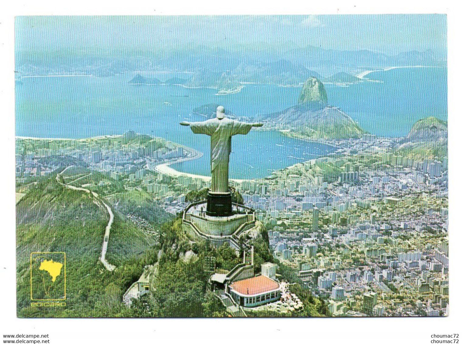 013, Brésil, Rio De Janeiro - RJ, Edicard 350-147, Vista Aérea, Cristo Redentor - Rio De Janeiro