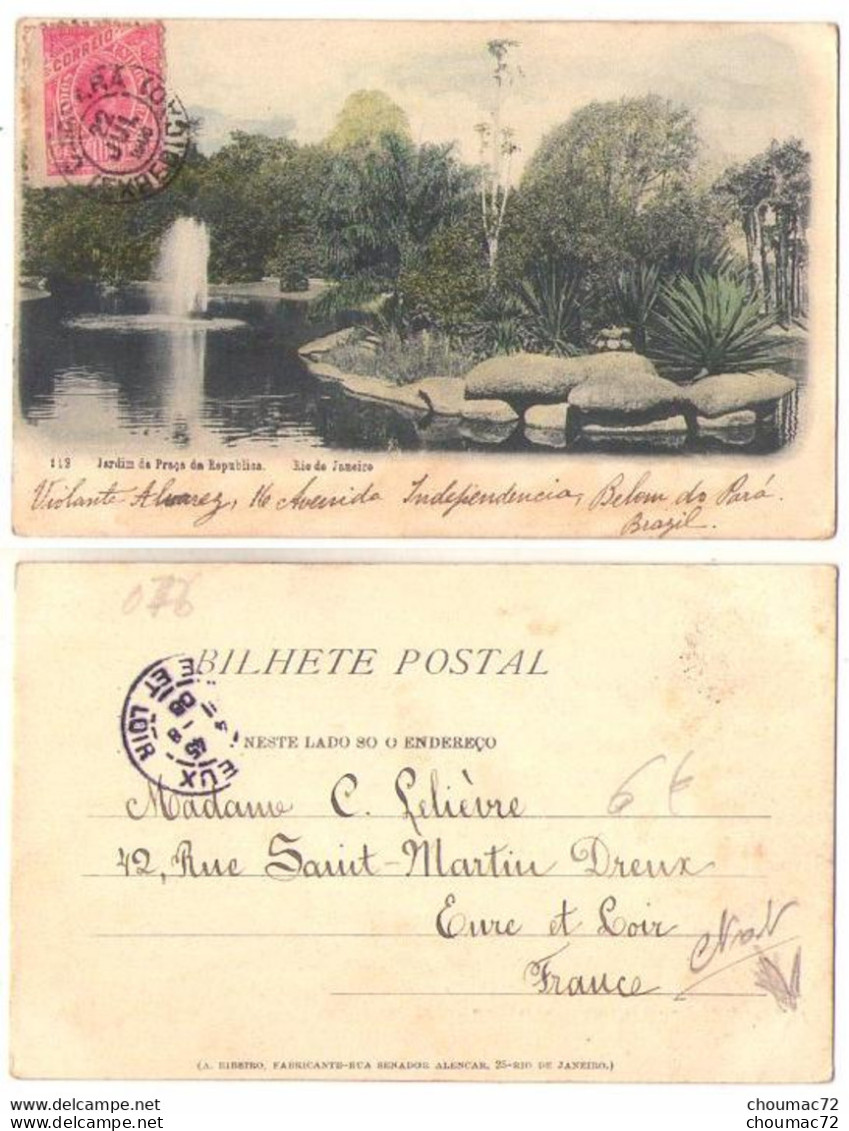 (Brésil) 076, Rio De Janeiro, A Ribeiro 112, Jardim Da Praça Da Republica, Dos Non Divisé - Rio De Janeiro