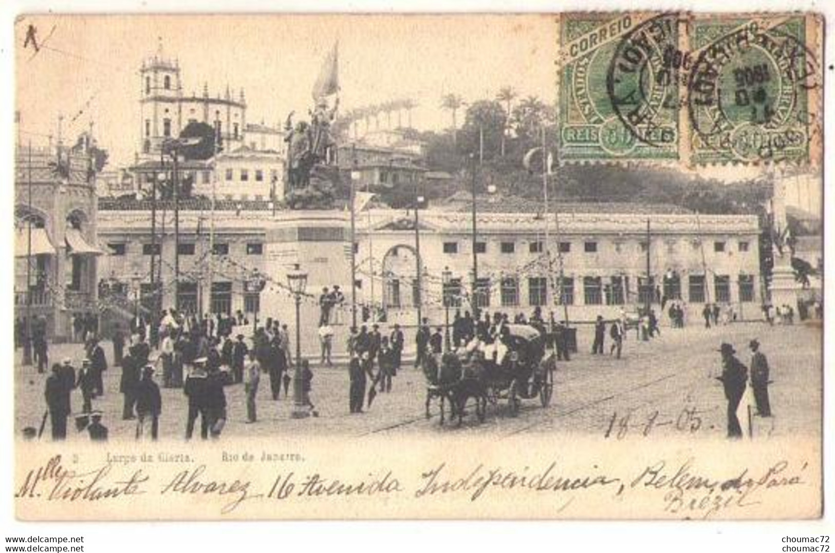 (Brésil) 077, Rio De Janeiro, A Ribeiro 3, Largo Da Gloria, Dos Non Divisé - Rio De Janeiro