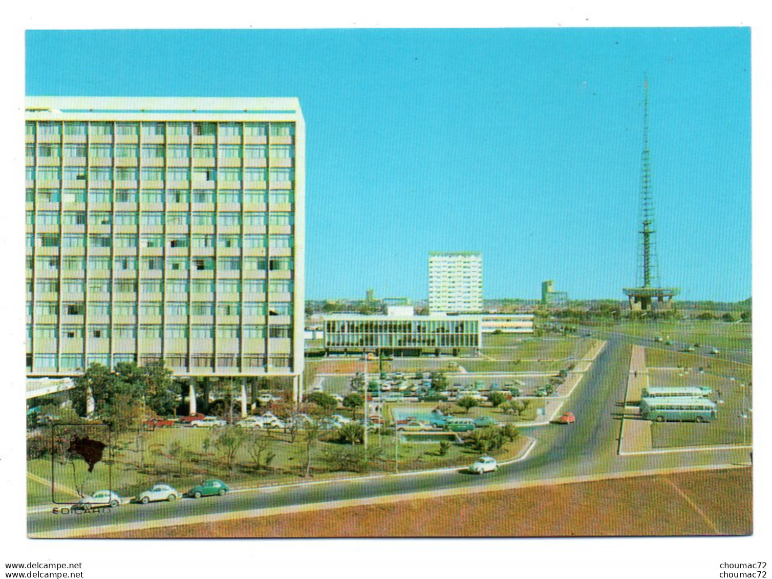 GF (Brésil) 104, Brasilia DF, Edicard 300-08, Hotel Nacional Com Torre De Televisao Ao Fundo - Brasilia