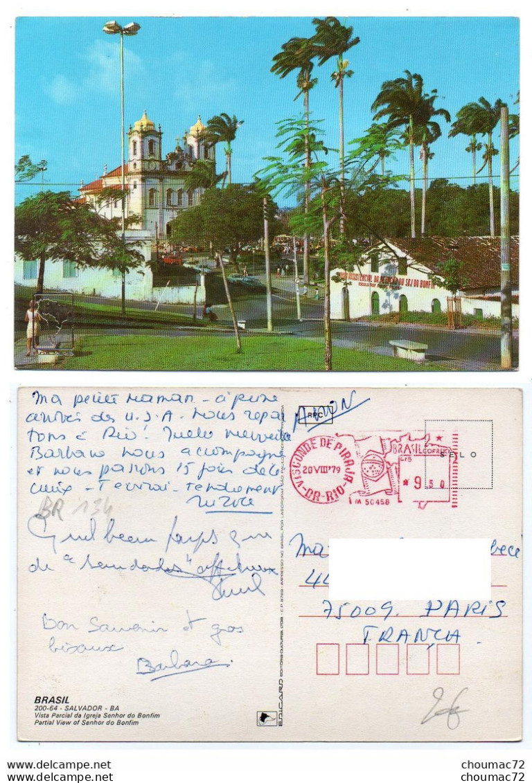 GF (Brésil) 134, Salvador BA, Edicard 200-64, Vista Parcial De Igreja Senhor Do Bonfim - Salvador De Bahia