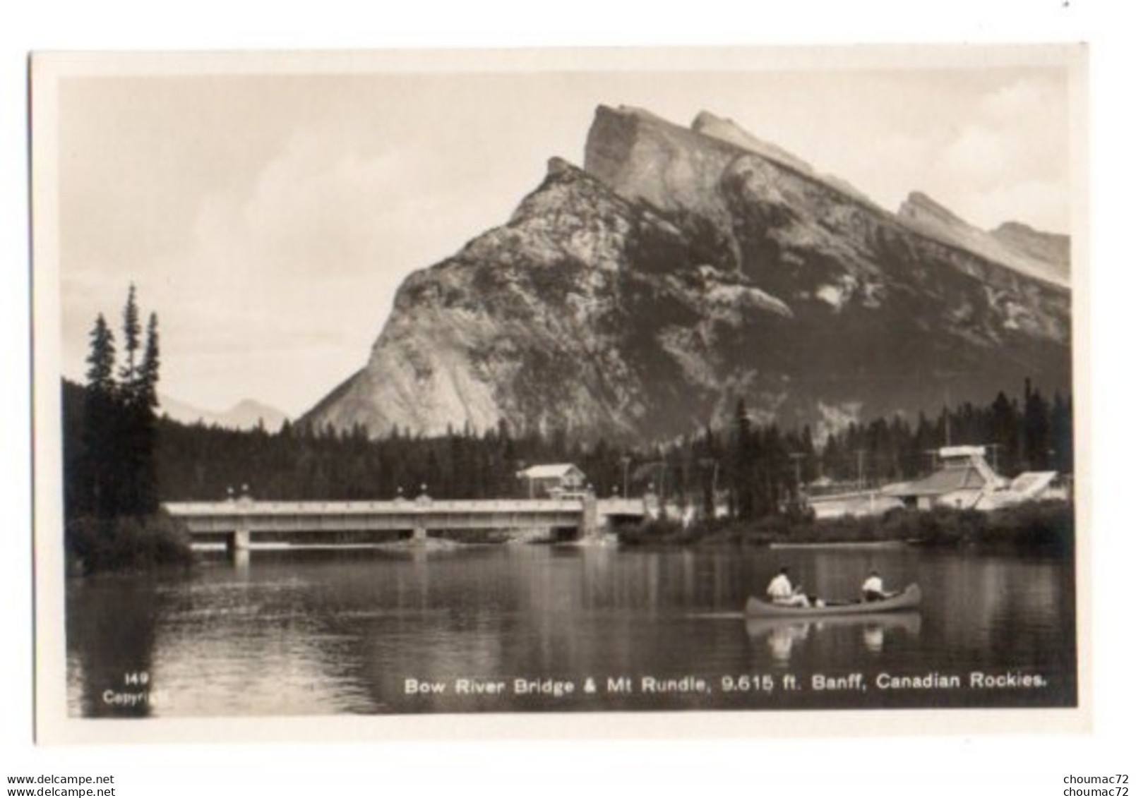 (Canada) Alberta 031, Banff, The Cost Publishing Co, Bow River Bridge & Mtn Rundle - Banff