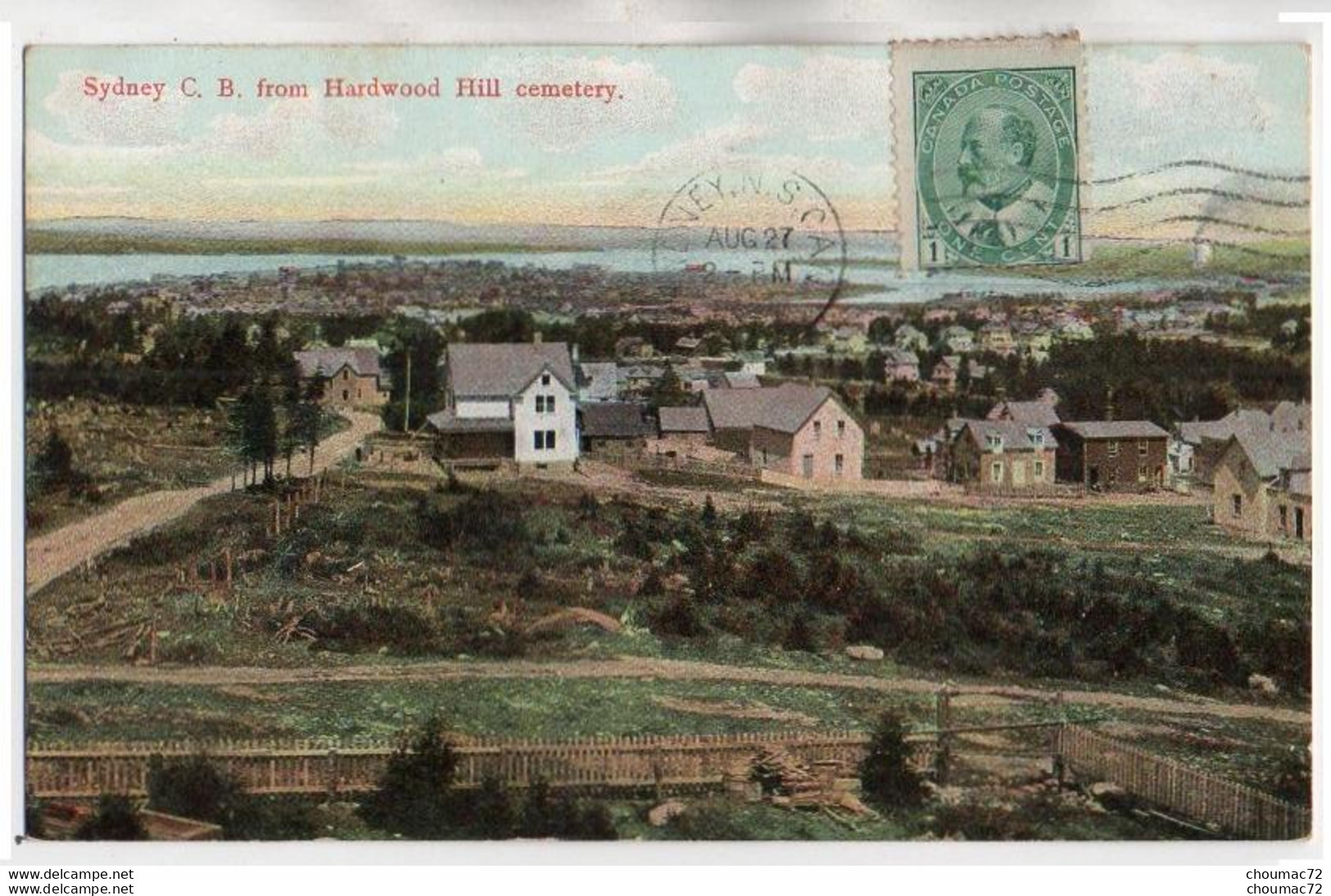 Canada Nova Scotia 006, Sidney, The Cap Breton Post Card A 730 364, From Hardwood Hill Cemetery - Autres & Non Classés