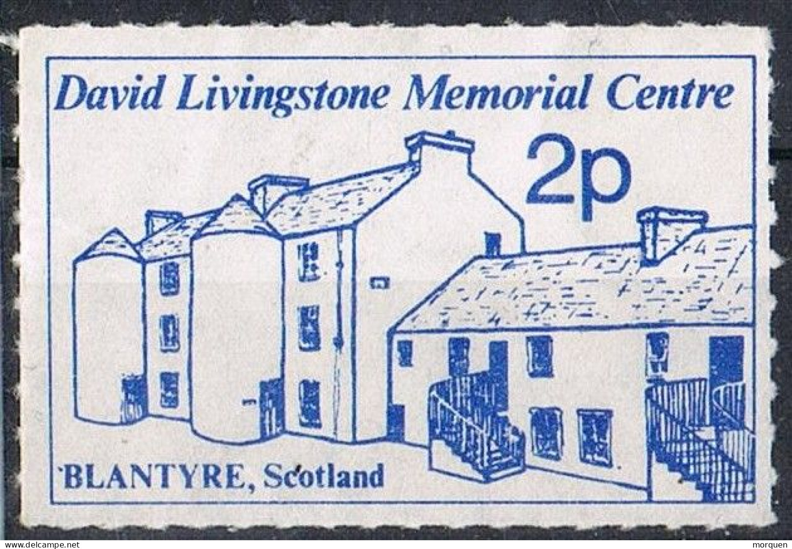 Sello Viñeta Label SCOTLAND, BLANTYRE, David Livingstone Memorial Centre ** - Variedades, Errores & Curiosidades