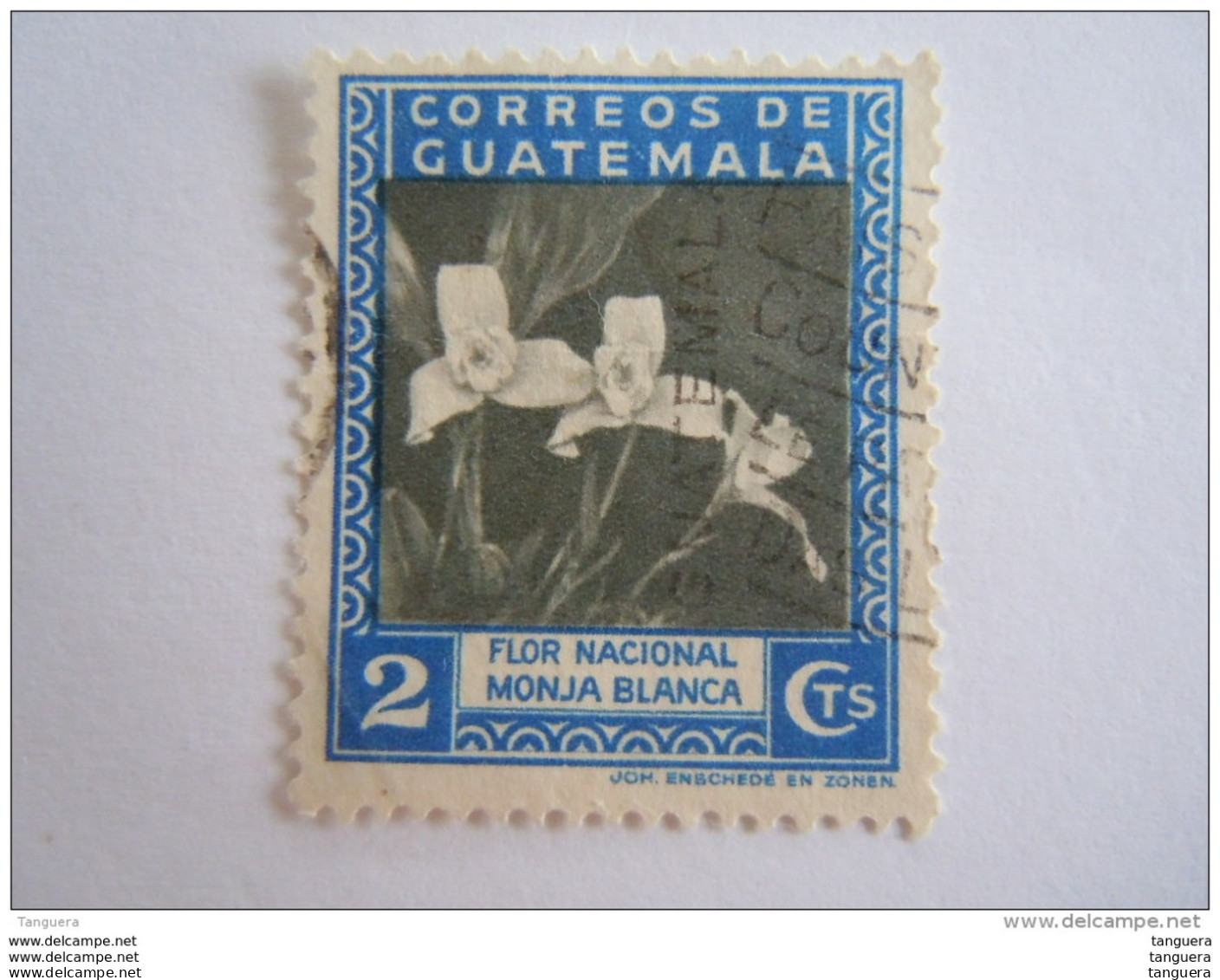 Guatemala 1939 Série Courante Fleur Bloem La "nonne Blanche" Yv 300 O - Guatemala