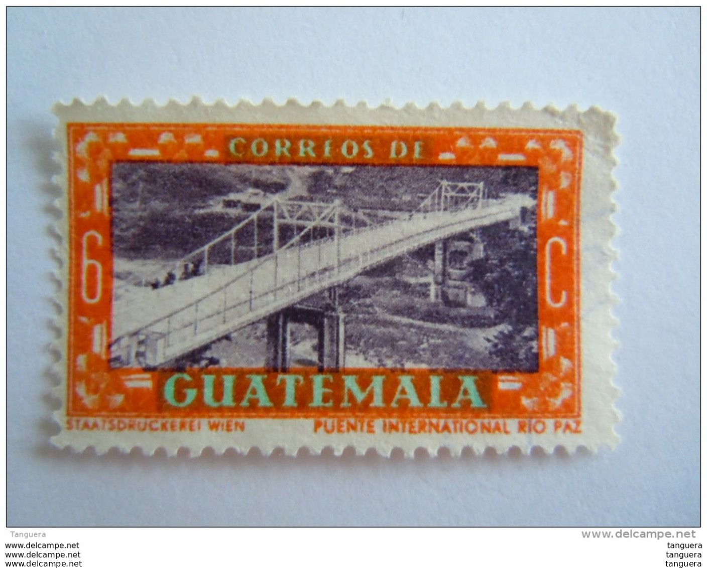 Guatemala 1950 Série Courante Pont Sur Le Rio Paz Yv 347 O - Guatemala