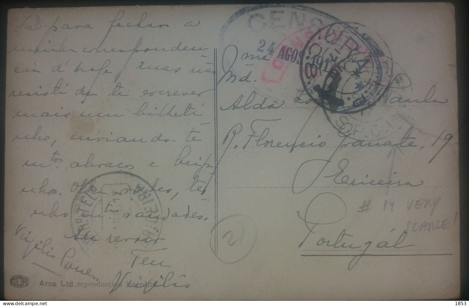 MARCOFILIA - CORREIO MILITAR - WWI - CENSURAS - Poststempel (Marcophilie)