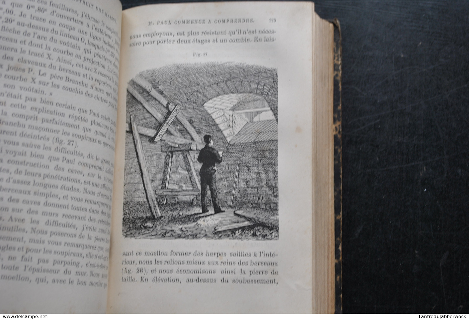 VIOLLET-LE-DUC Comment On Construit Une Maison (Histoire D'une Maison) Hetzel & Cie Reliure Dos Cuir Architecture Archi - 1801-1900