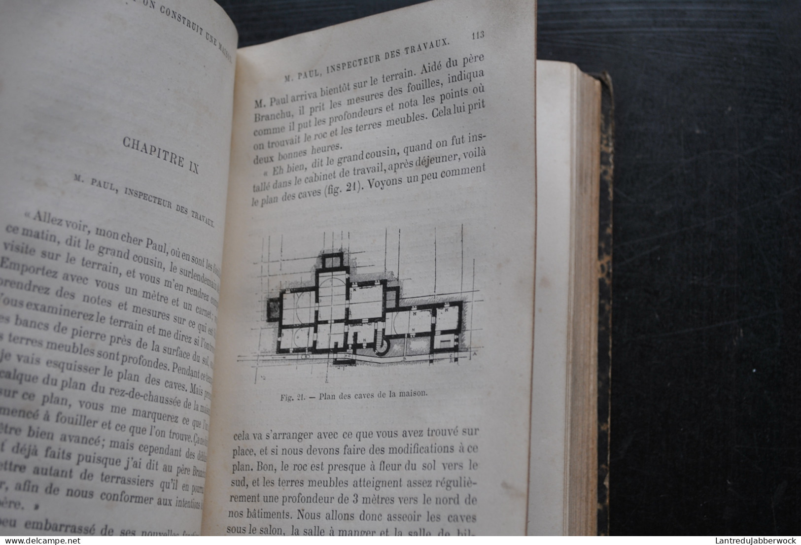 VIOLLET-LE-DUC Comment On Construit Une Maison (Histoire D'une Maison) Hetzel & Cie Reliure Dos Cuir Architecture Archi - 1801-1900