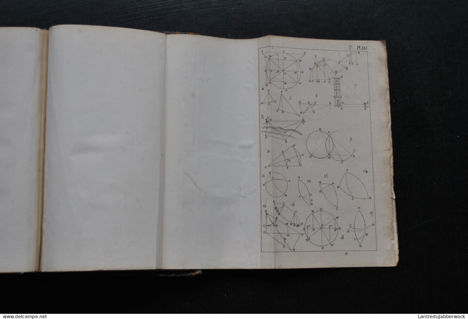 LEGENDRE Eléments de géométrie avec des notes suivis d'un traité de trigonométrie LANGLET & COMPAGNIE 1837 Table inédite