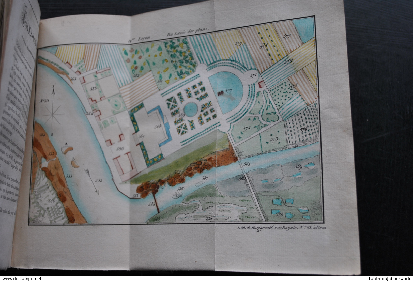 THIOLLET L'art de lever des plans du lavis et du nivellement enseigné en 20 leçons sans le secours de mathématiques 1826