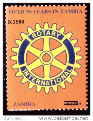Zm1055 Zambia 2009, SG1055, K1,500 Surcharge On K1,200 Rotary - Zambia (1965-...)