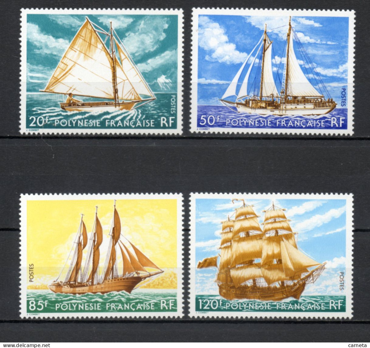 POLYNESIE  N°  115 à 118   NEUFS SANS CHARNIERE COTE  45.50€    BATEAUX - Neufs