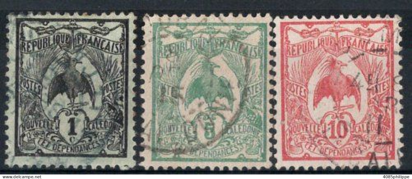 Nvelle CALEDONIE Timbres-Poste N°88, 91 & 92 Oblitérés TB Cote : 3€50 - Gebraucht