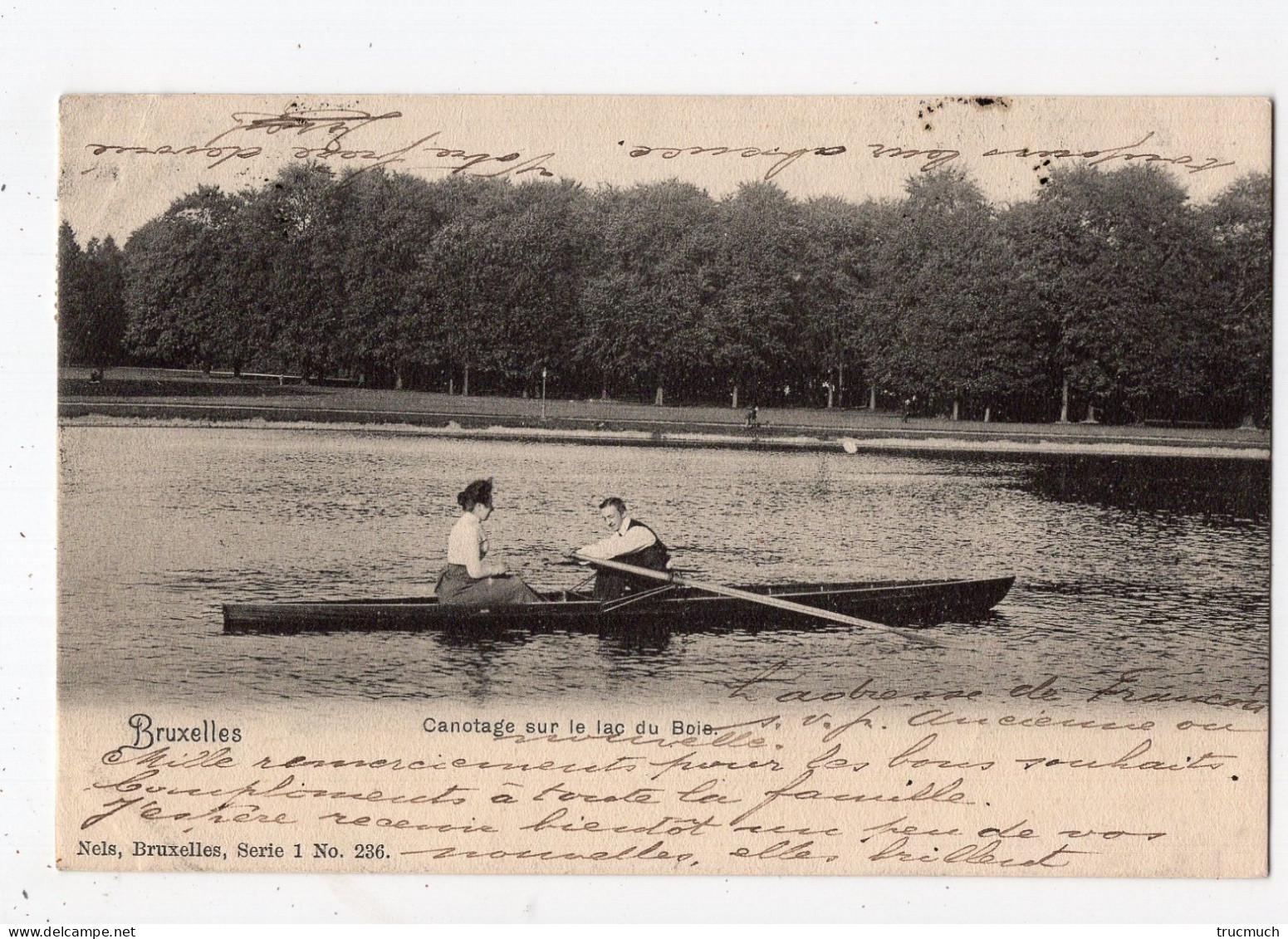 NELS Série 1 N° 236 - BRUXELLES - Canotage Sur Le Lac Du Bois - Lotti, Serie, Collezioni