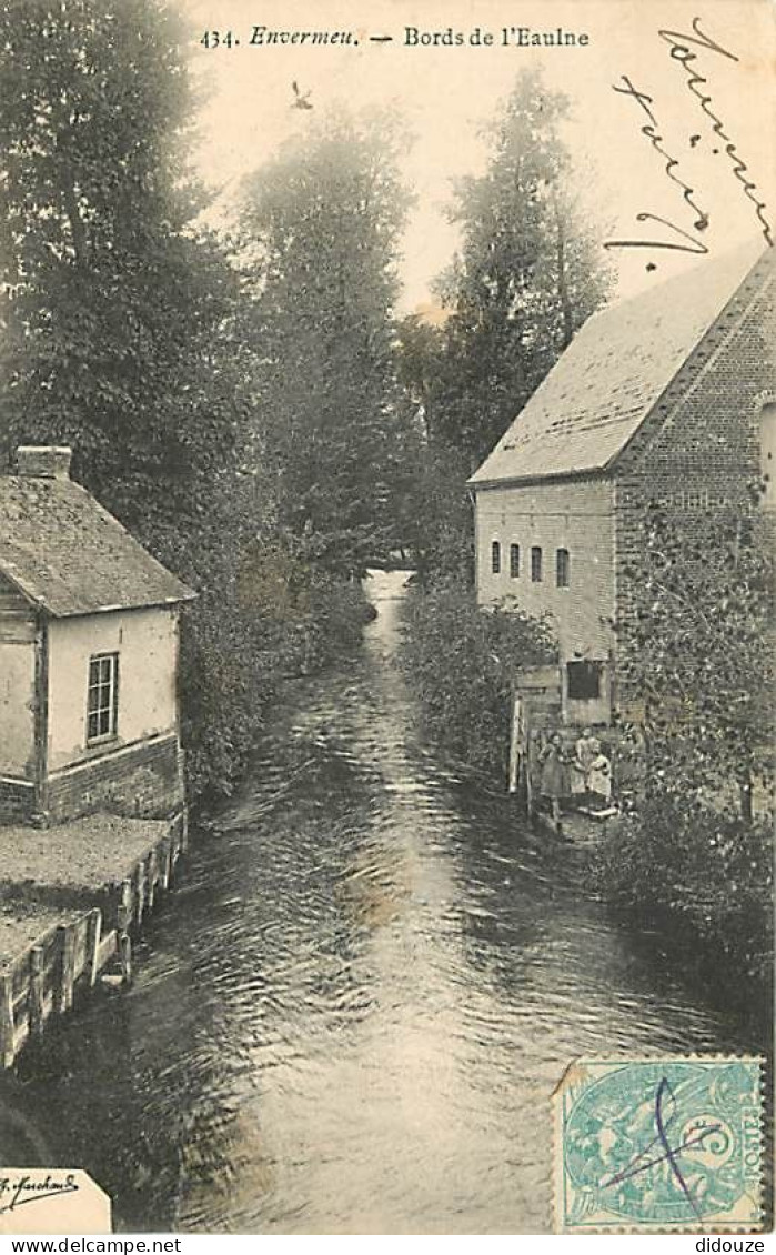 76 - Envermeu - Bords De L'Eaulne - Animée - Oblitération Ronde De 1905 - CPA - Voir Scans Recto-Verso - Envermeu