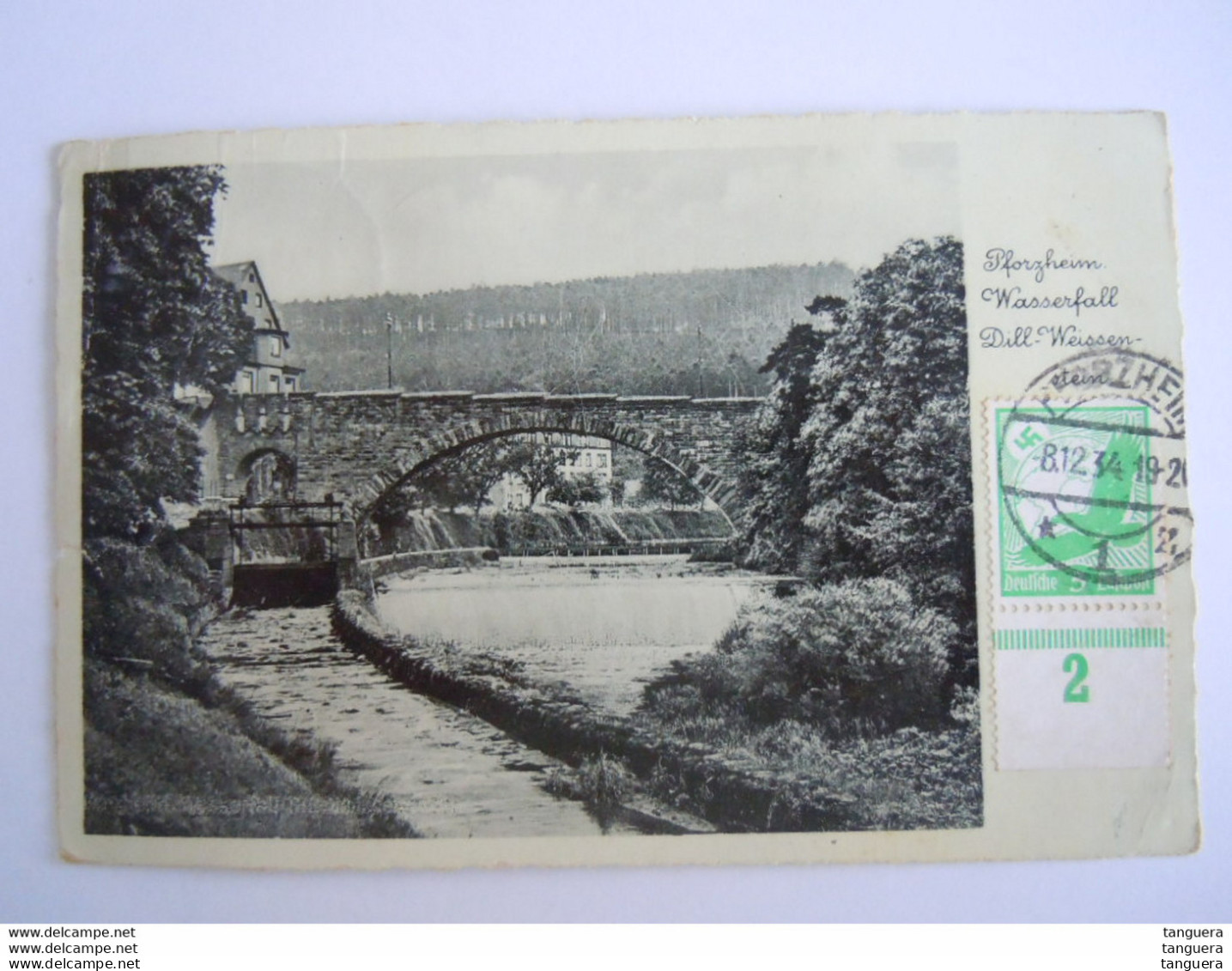 Deutschland Allemagne Pforzheim Wasserfall Dill Weissen 1934 Timbre Marke Yv PA 43 Planche 2 - Pforzheim
