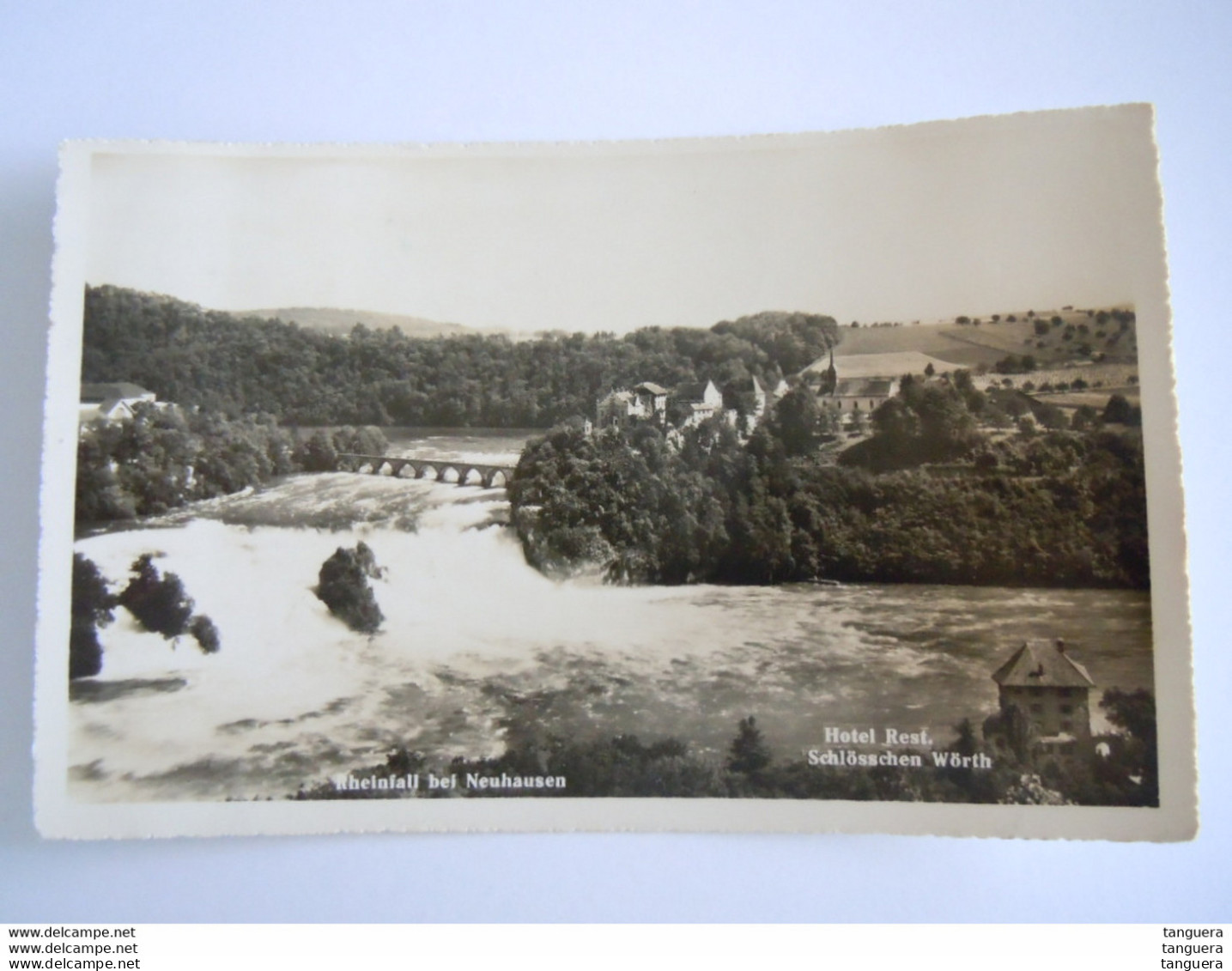 Suisse Rheinfall Bei Neuhausen Hotel Rest. Schlösschen Wörth Circulée 1950 - Neuhausen Am Rheinfall