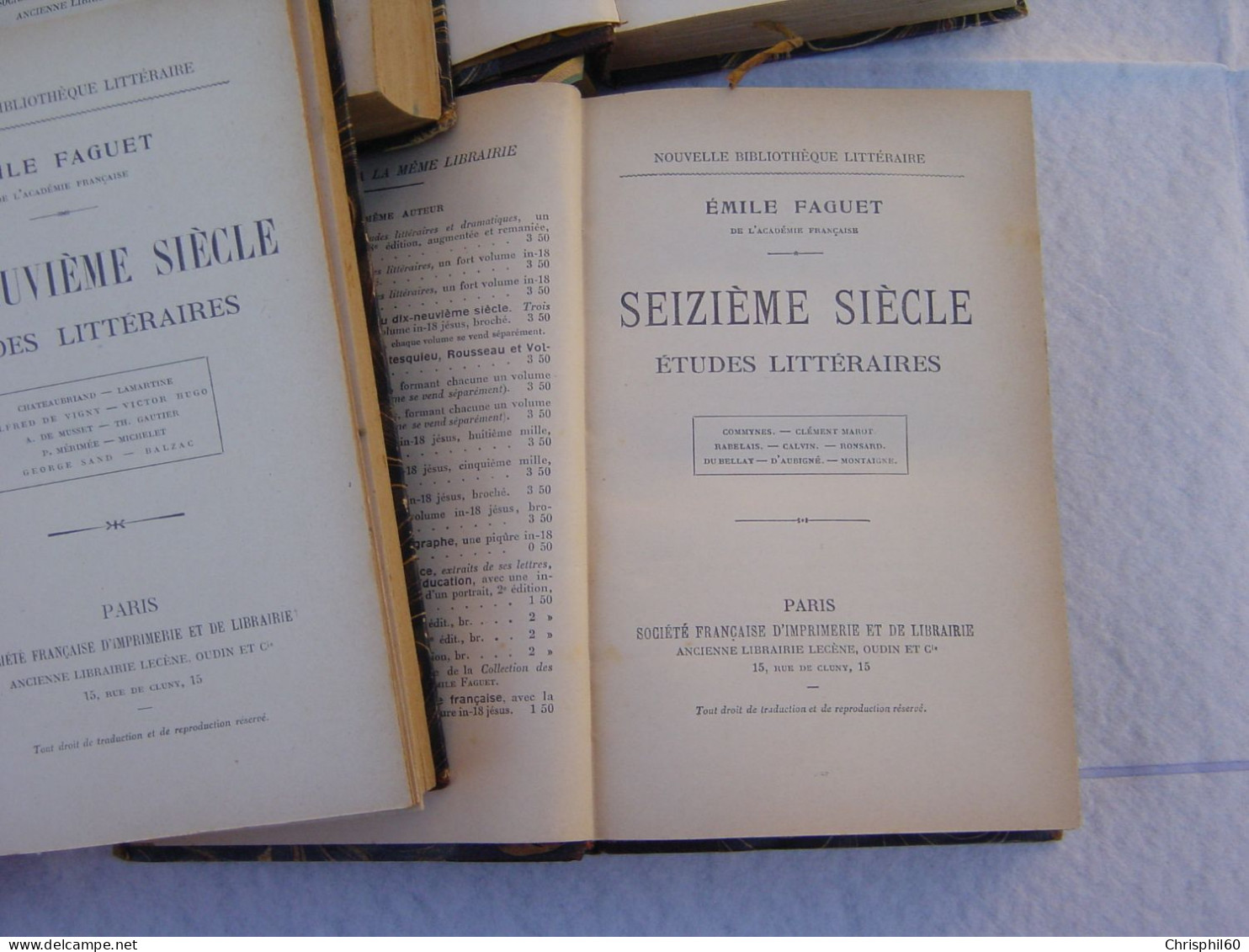 Lot De 4 Livres Anciens études Littéraires - Emile Faguet - - 1801-1900