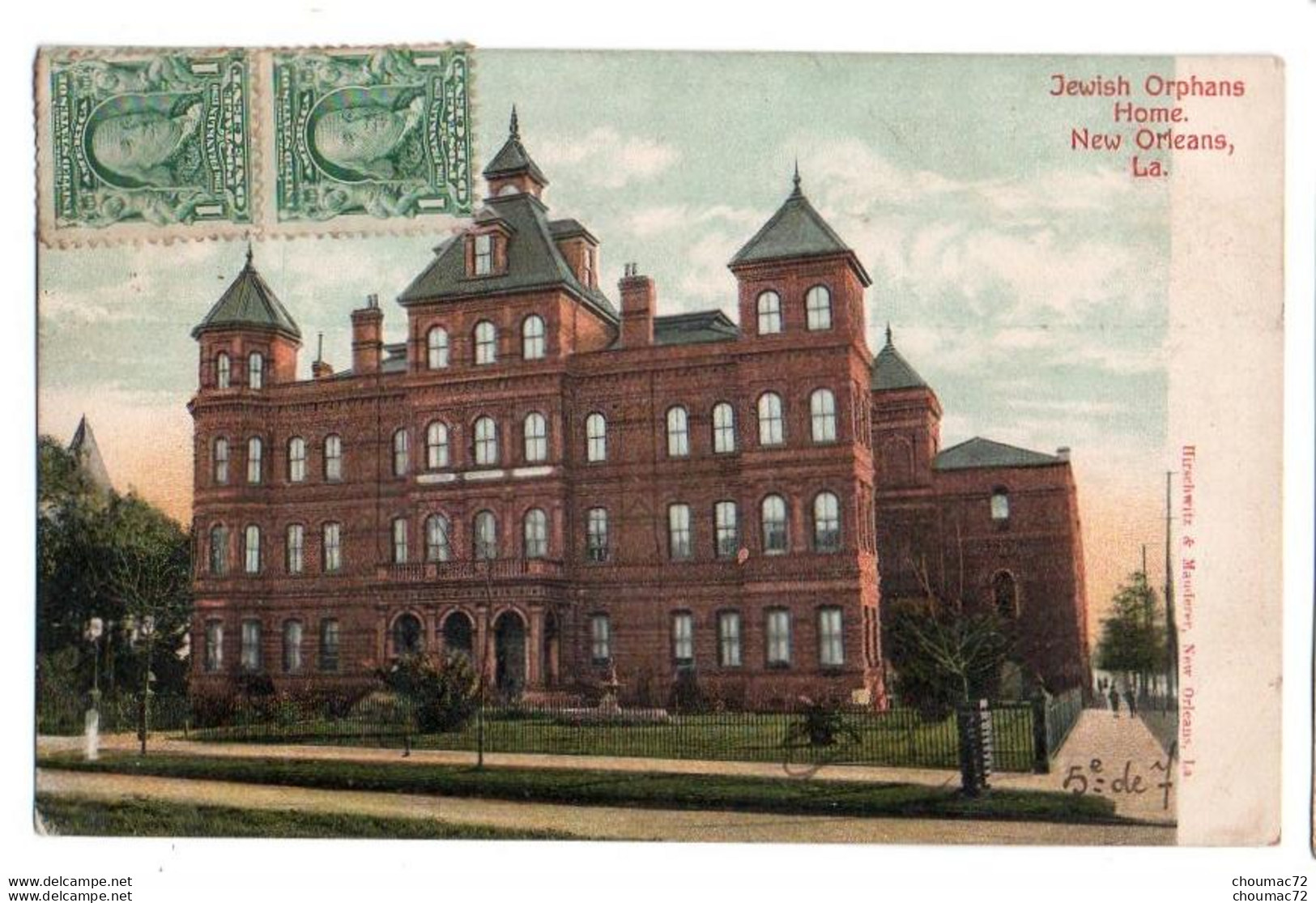 (Etats-Unis) LA Lousiana 008, New Orleans, Halberstadt No 2369, Jewish Orphans Home, Dos Non Divisé - New Orleans