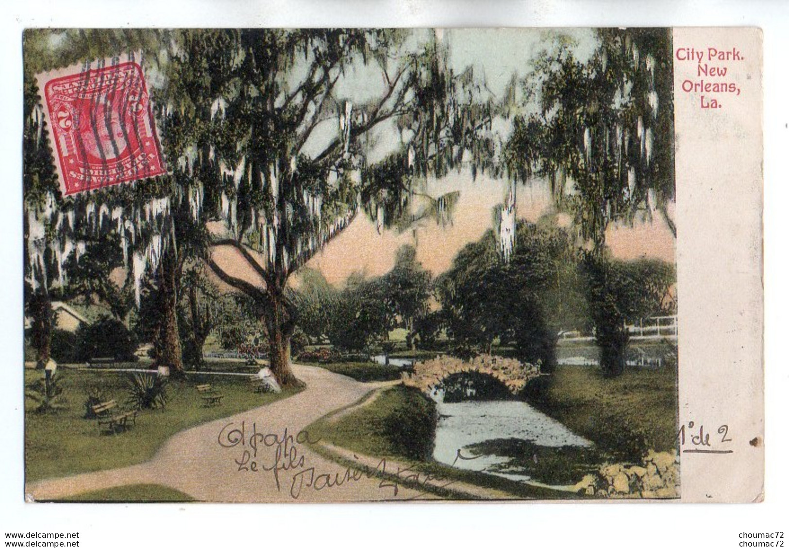 (Etats-Unis) LA Lousiana 002, New Orleans, Adolph Selige No 2366, City Park, Dos Non Divisé - New Orleans