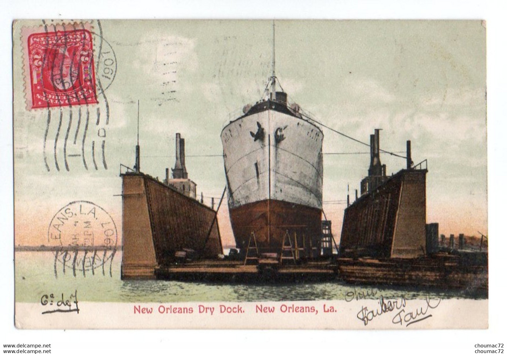 (Etats-Unis) LA Lousiana 004, New Orleans, Adolph Selige No 2384, New Orleans Dry Dock, Dos Non Divisé - New Orleans