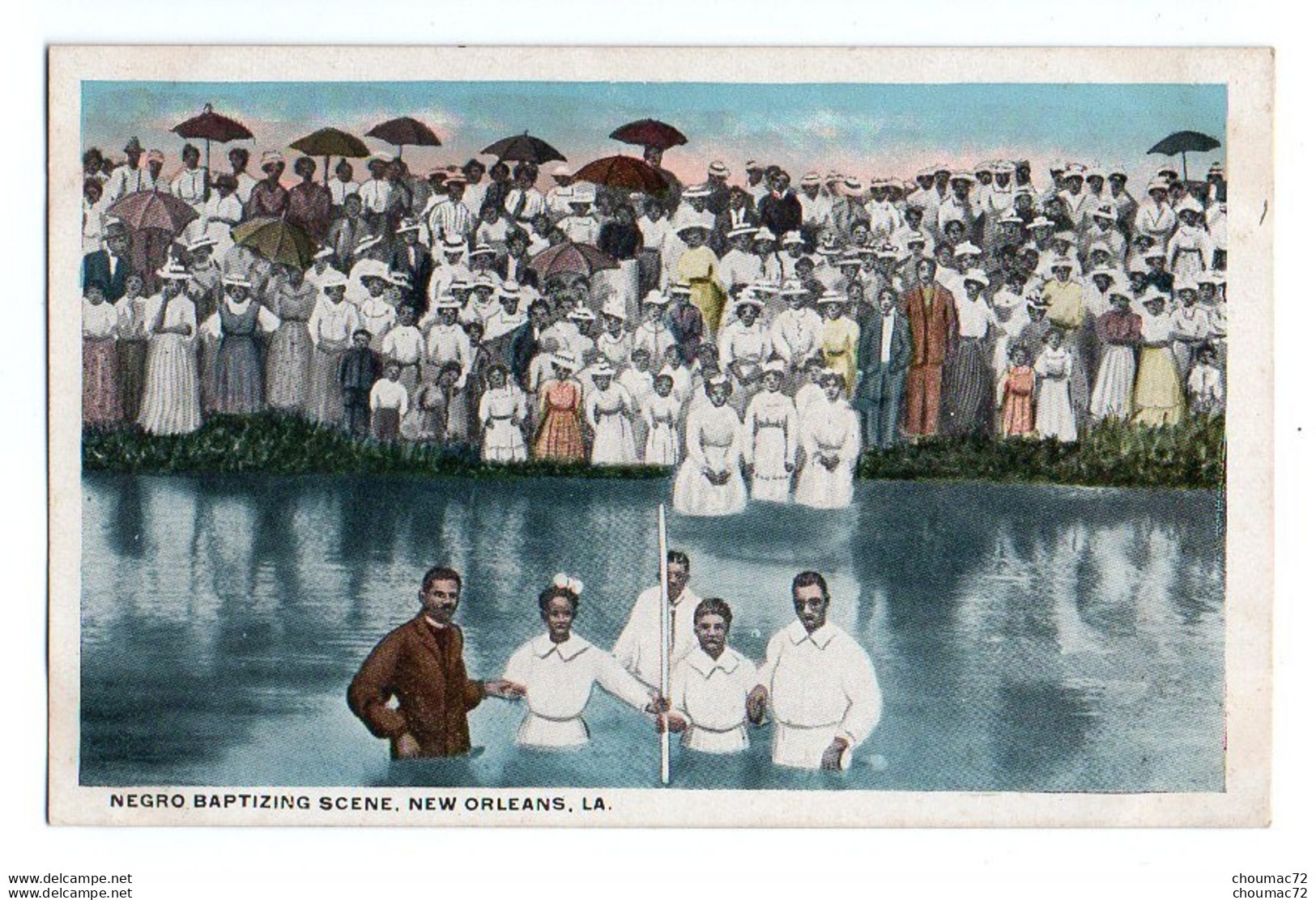 (Etats-Unis) LA Lousiana 011, New Orleans, Negro Baptizing Scene - New Orleans