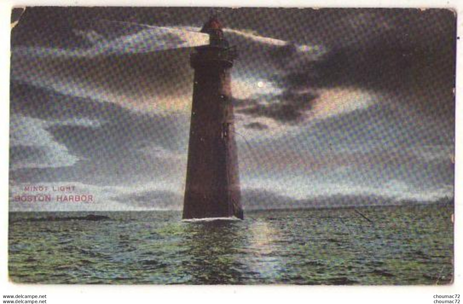 (Etats-Unis) MA 001, Boston Harbor, The Metropolitan News Co E 9088, Minot Lght, Lighthouse, état - Boston