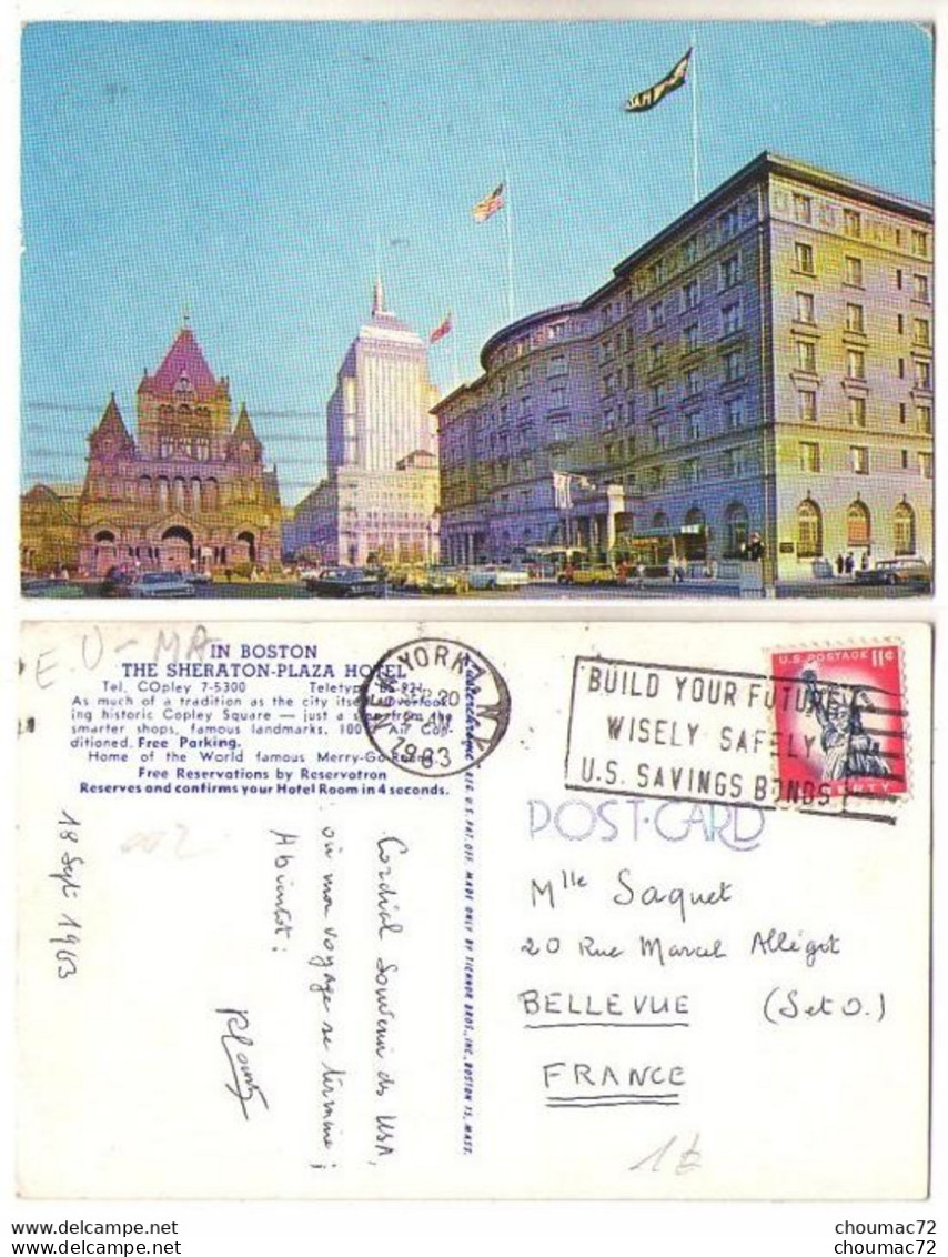 (Etats-Unis) MA 002, Boston, Custerchrome, The Sheraton-Plaza Hotel - Boston