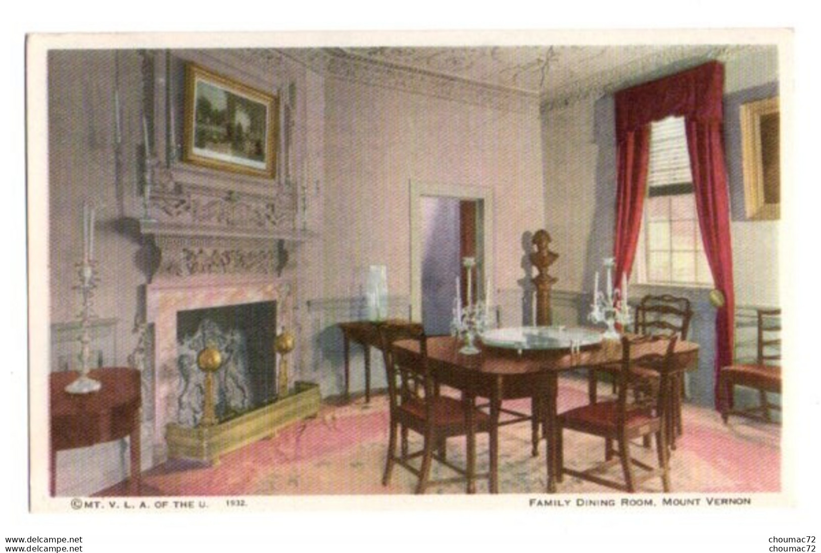 (Etats-Unis) VA - Virginia 003, Mount Vernon, MT V L A Of The U 1932, Family Dining Room - Otros & Sin Clasificación