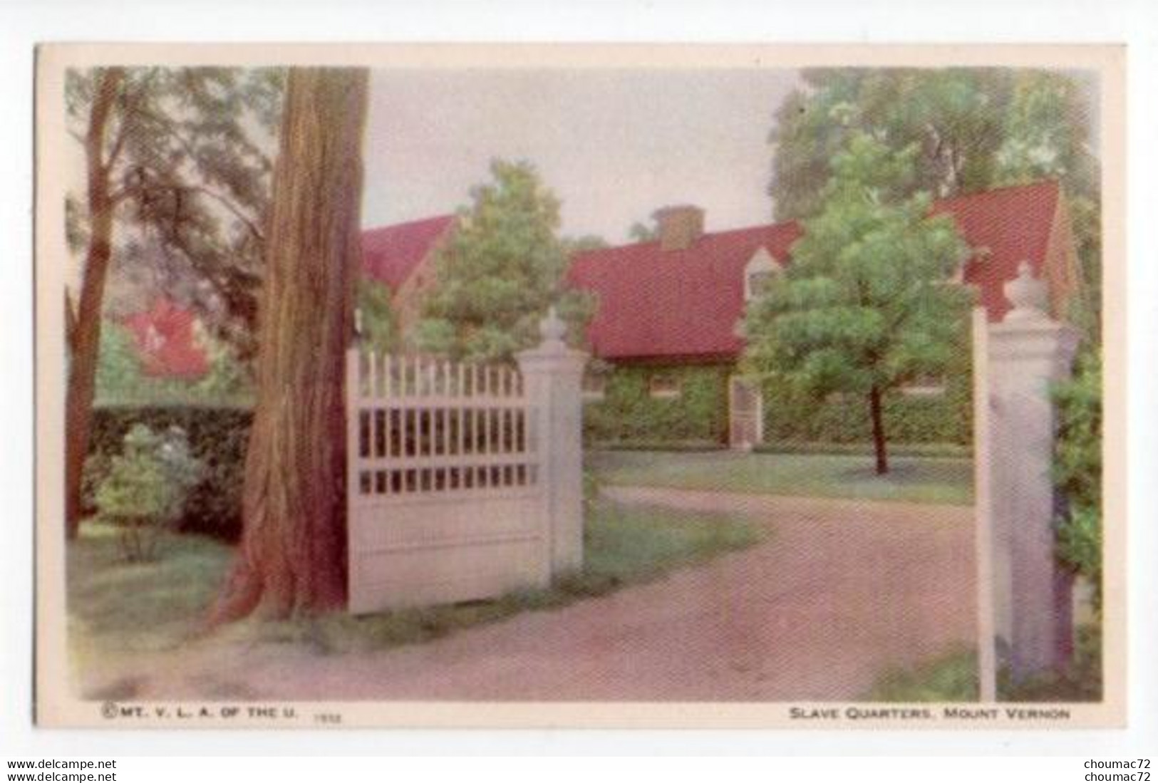 (Etats-Unis) VA - Virginia 005, Mount Vernon, MT V L A Of The U 1932, Slave Quarters - Autres & Non Classés