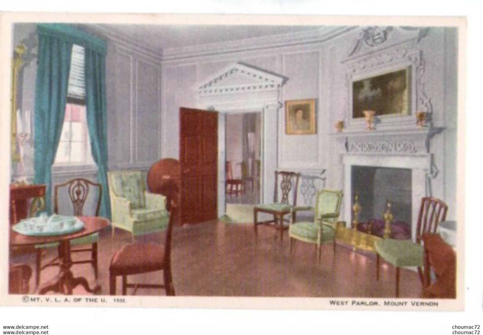 (Etats-Unis) VA - Virginia 006, Mount Vernon, MT V L A Of The U 1932, West Parlor - Autres & Non Classés