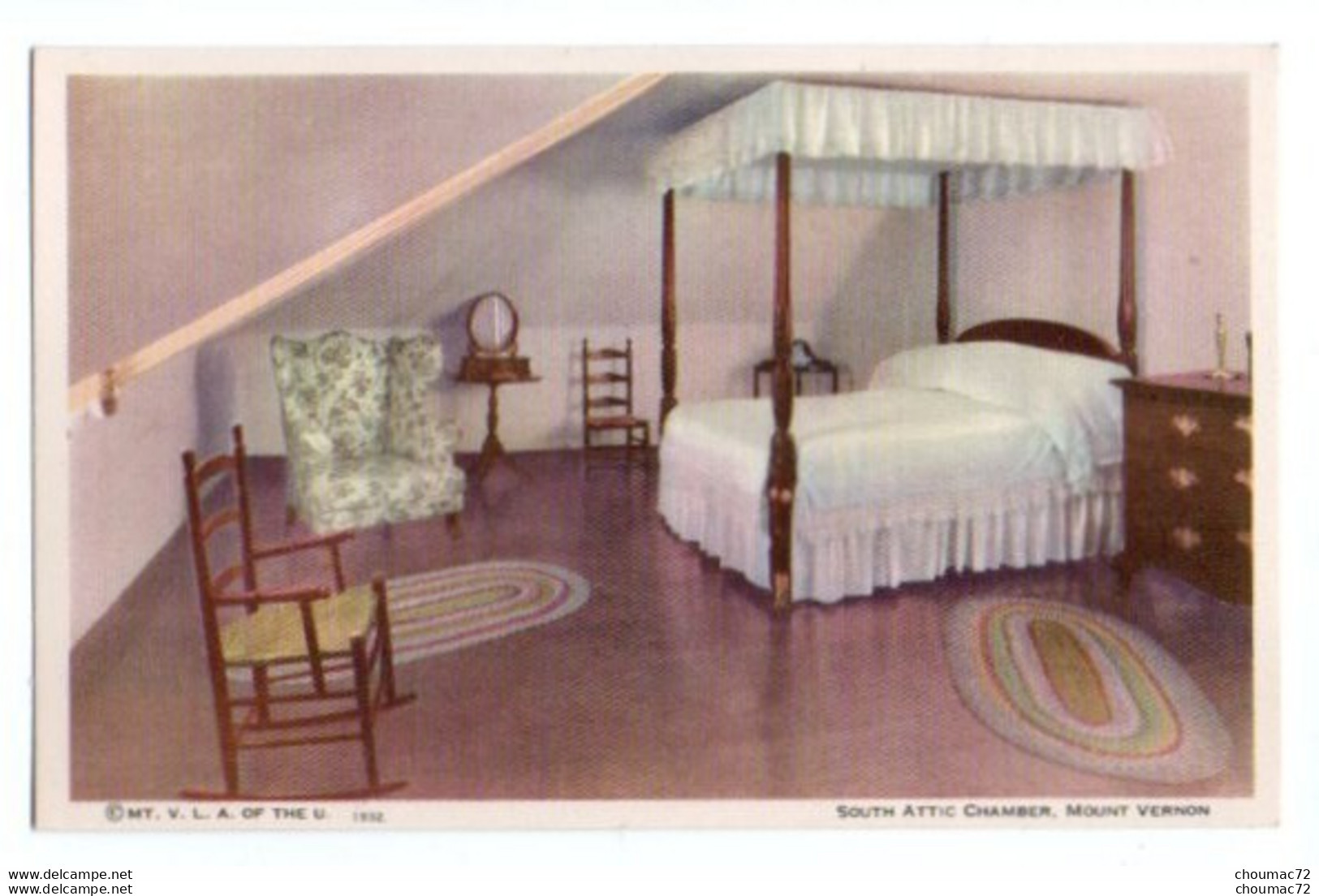 (Etats-Unis) VA - Virginia 013, Mount Vernon, MT V L A Of The U 1932, South Attic Chamber - Sonstige & Ohne Zuordnung