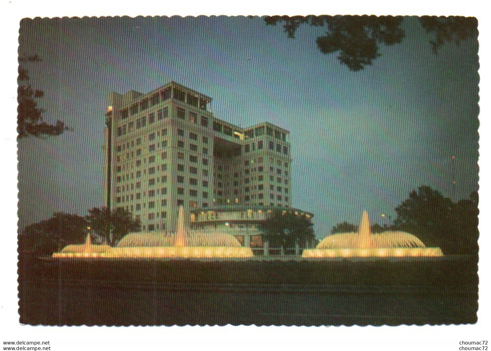 028, GF Etats-Unis Texas TX Houston, Astrocard Compagnie AC-42-A, The Mecom Fountain At Dusk - Houston