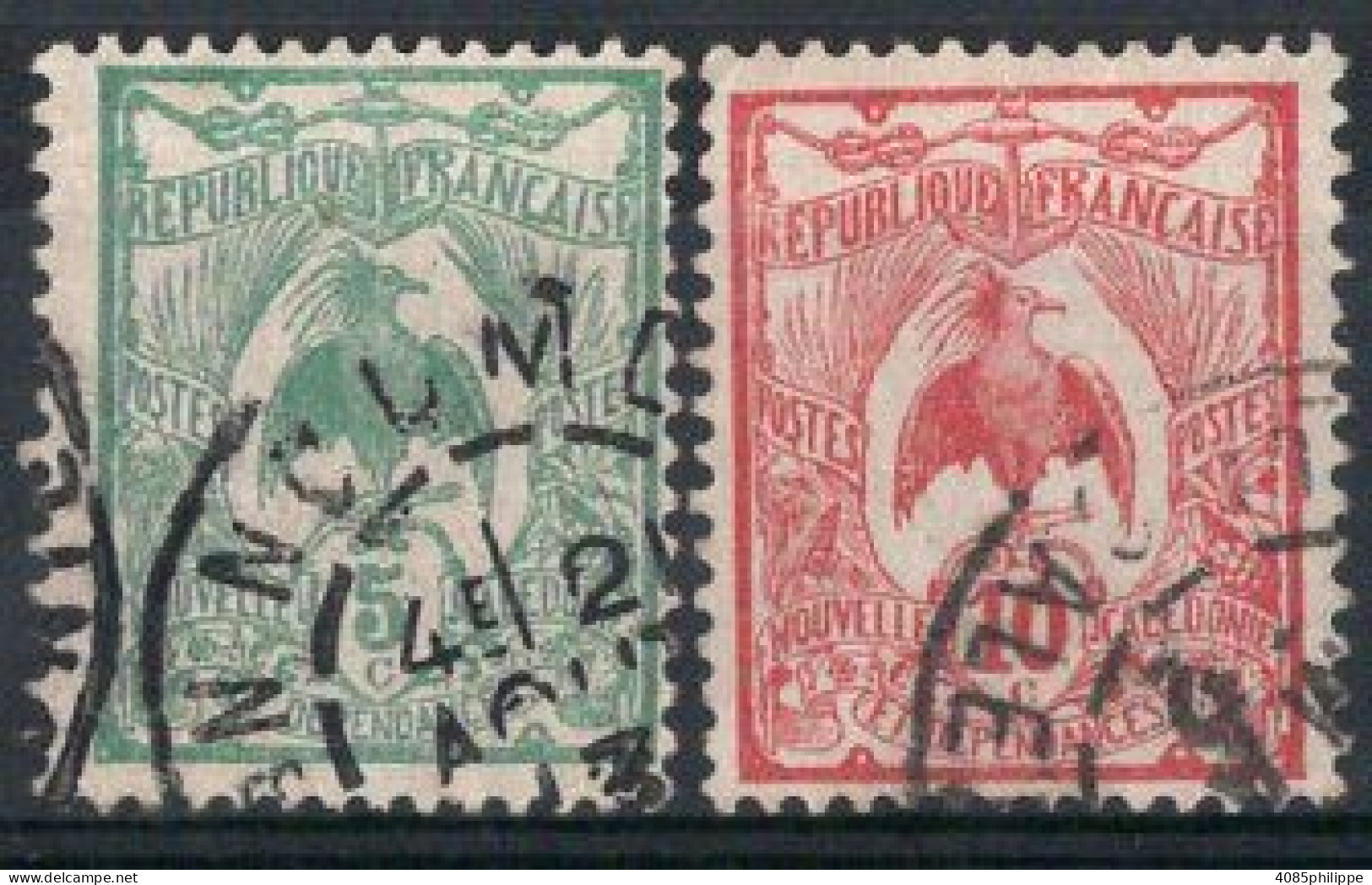 Nvelle CALEDONIE Timbres-Poste N°91 & 92 Oblitérés TB Cote : 3€00 - Oblitérés