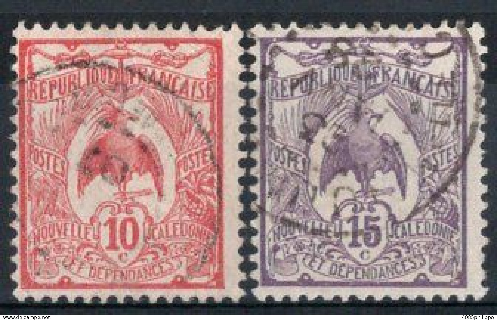 Nvelle CALEDONIE Timbres-Poste N°92 & 93 Oblitérés TB Cote : 3€25 - Oblitérés