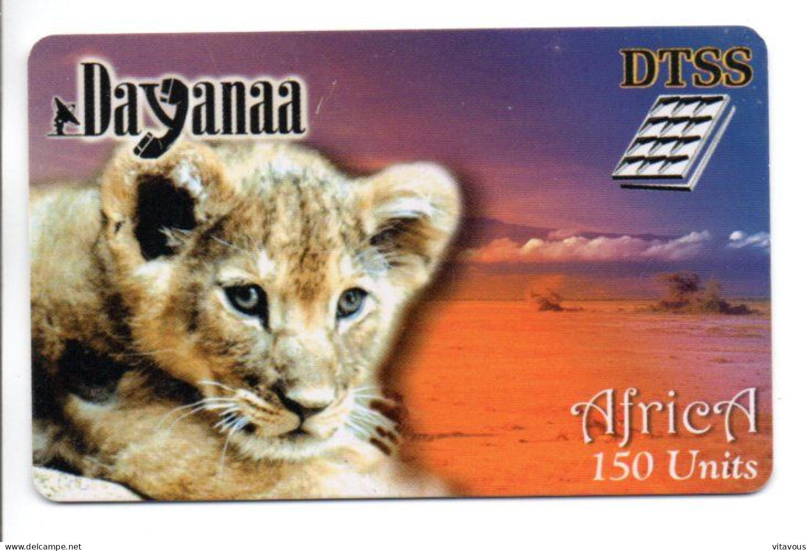 Tigre Afrique Dayanaa Carte Prépayée France DTQQ Card  (K 93) - Andere & Zonder Classificatie