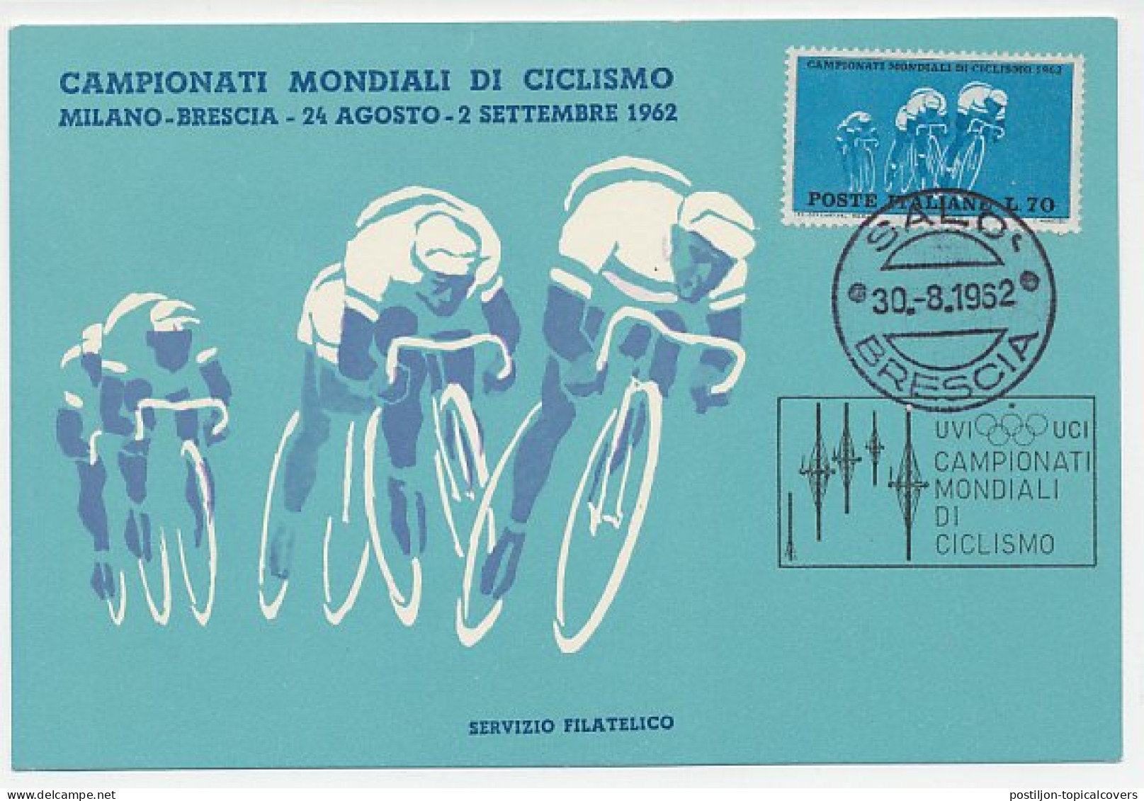 Maximum Card Italy 1962 World Championship Cycling - Wielrennen
