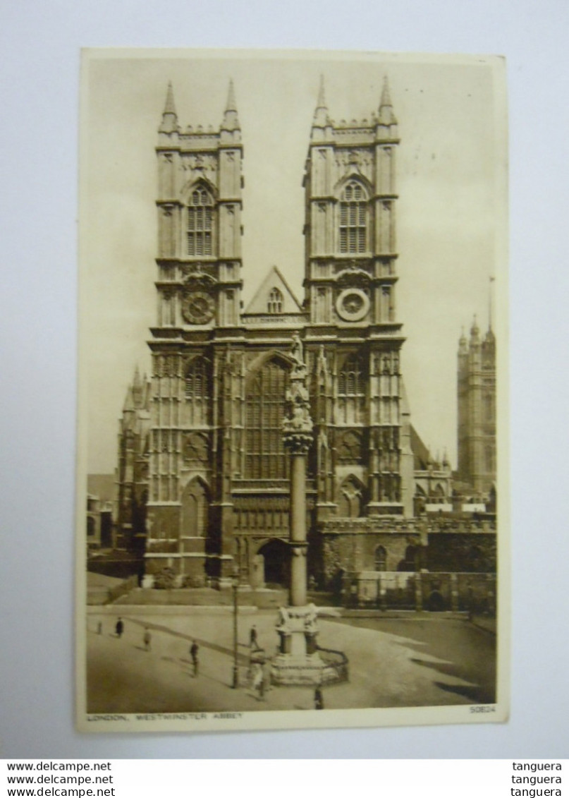 Westminster Abbey London Used 1952 Greetings Bangor Hotel - Westminster Abbey