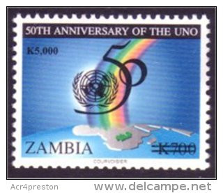 Zm1065 Zambia 2011, K5000 Surcharge On UNO - Zambie (1965-...)