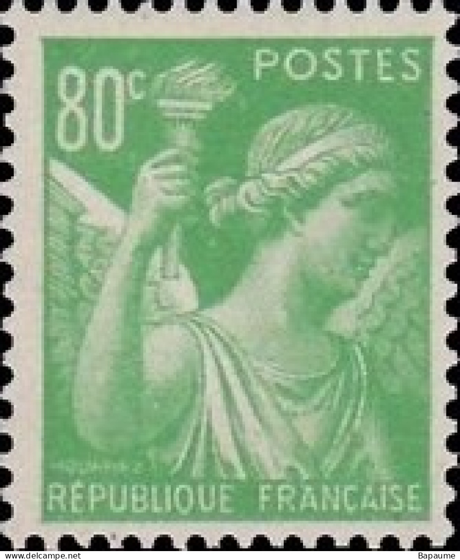 France - Yvert & Tellier N°649 - Type Iris 80c Vert Clair -  Neuf** NMH - Cote Catalogue 0,30€ - 1939-44 Iris