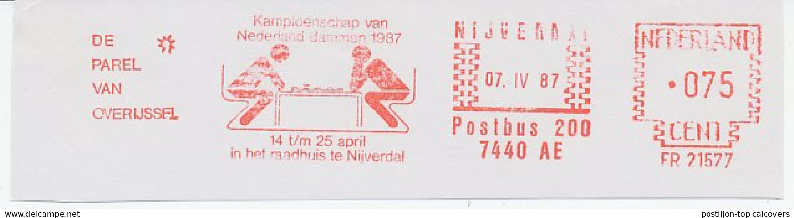 Meter Cut Netherlands 1987 Draughts - Dutch Championship 1987 - Zonder Classificatie