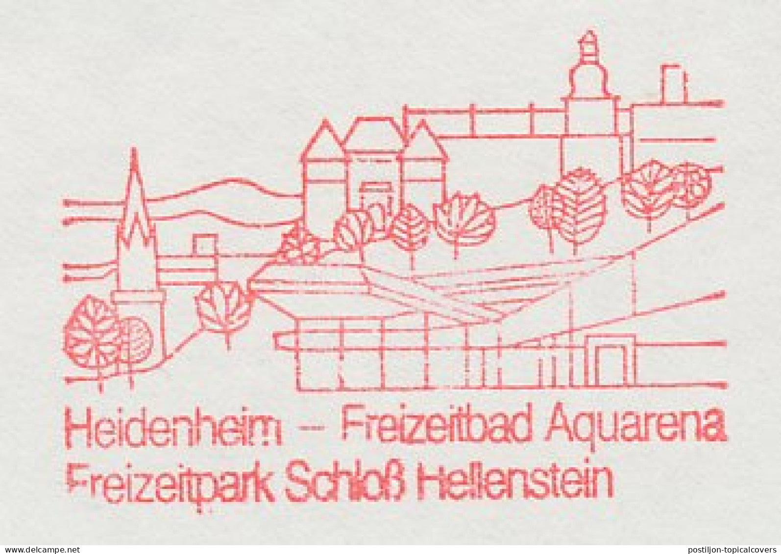 Meter Cut Germany 1987 Castle - Hellenstein Heidenheim - Castelli