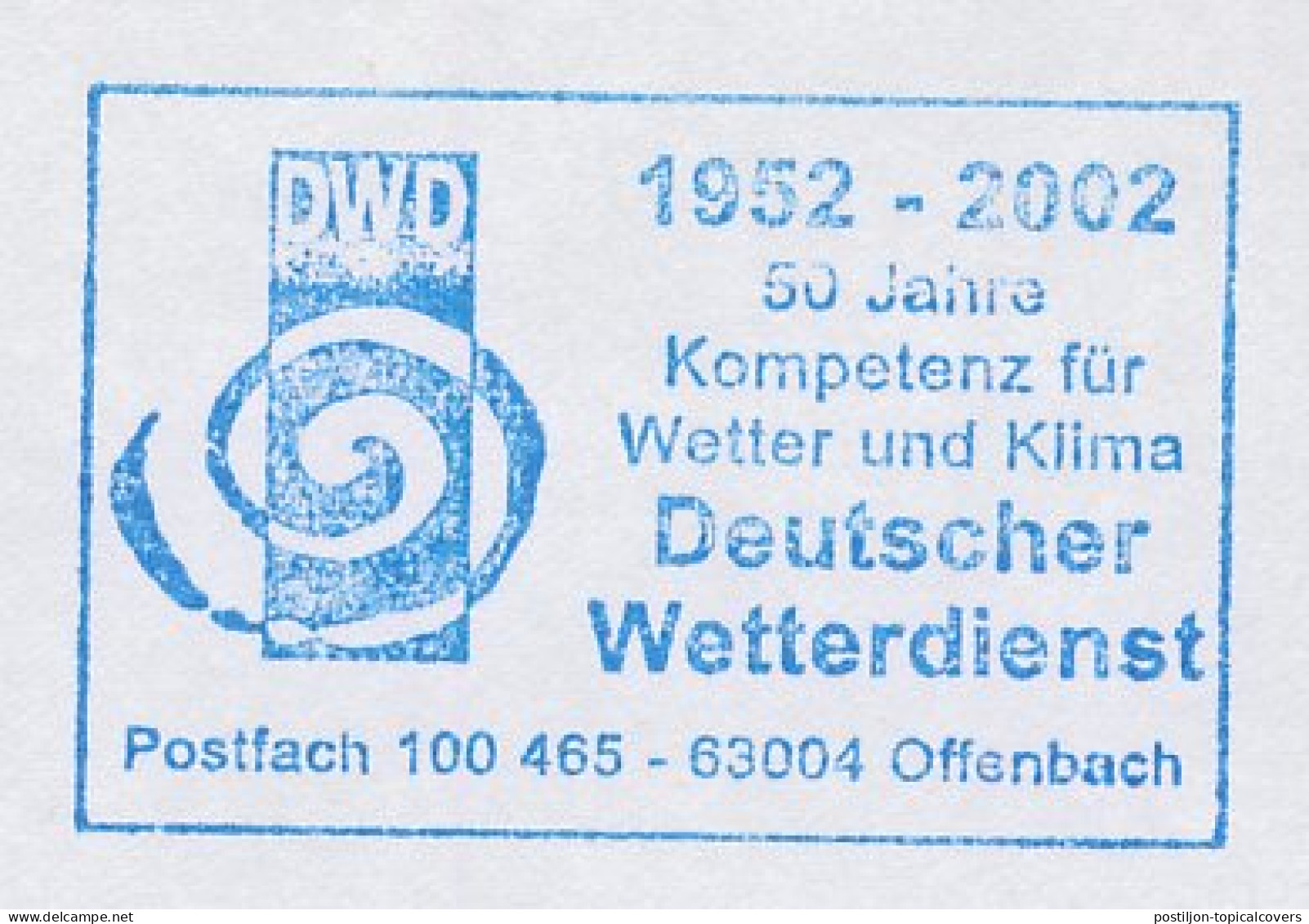 Meter Cut Germany 2002 Meteorological Service - Klimaat & Meteorologie