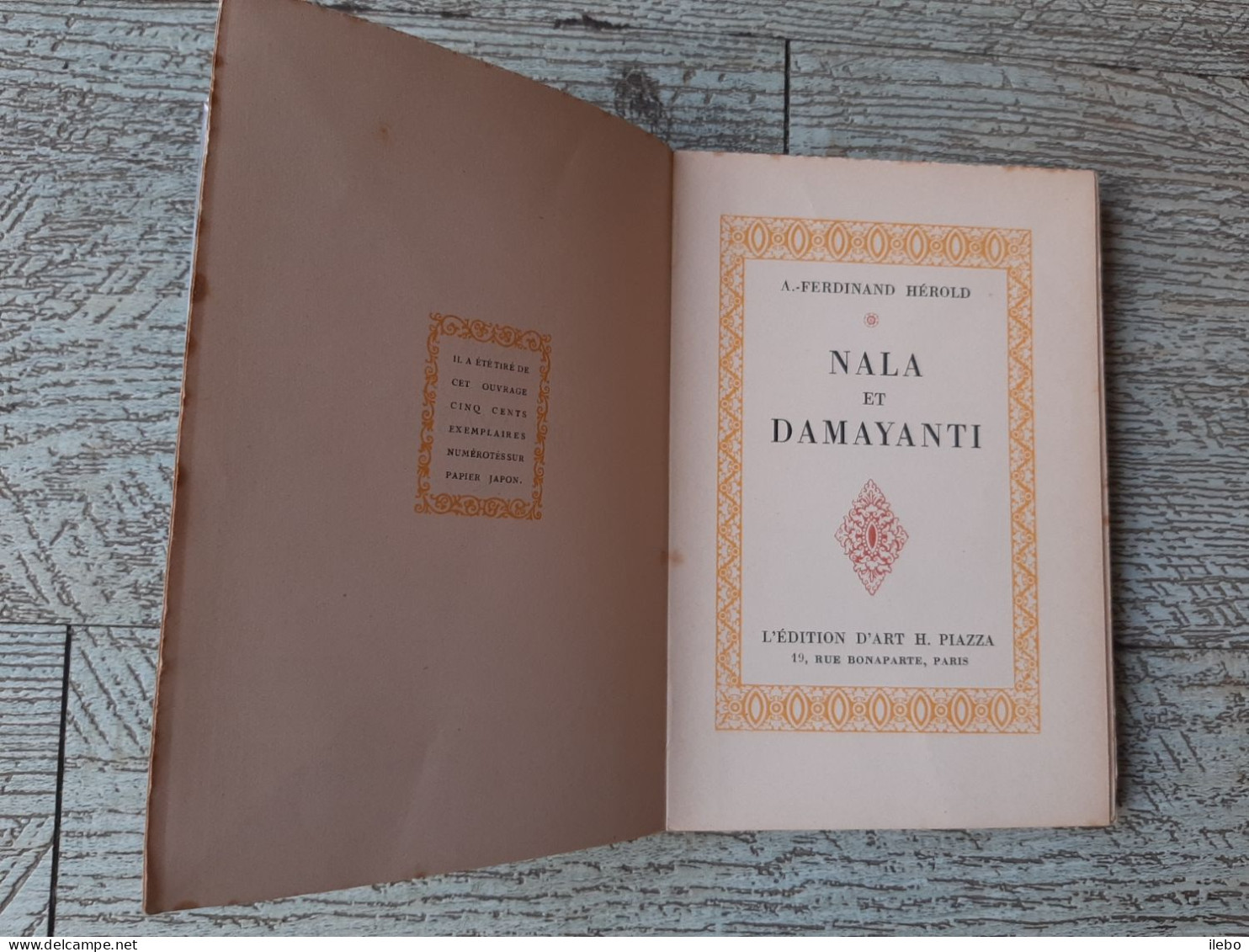 Nala Et Damayanti Ferdinand Hérold édition Piazza Ex Rient Lux 1927 Zenker Inde - Autres & Non Classés