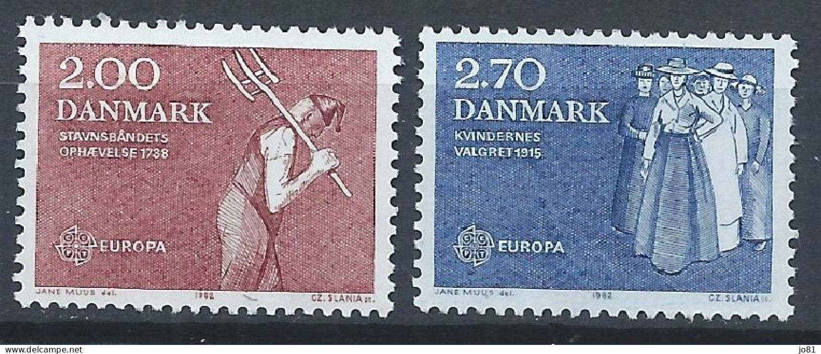 Danemark YT 752-753 Neuf Sans Charnière XX MNH Europa 1982 - Nuovi