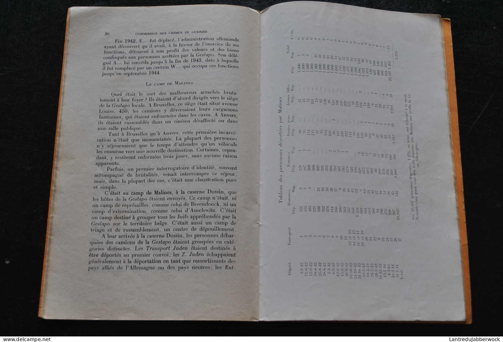 LES CRIMES DE GUERRE Persécution Antisémitique En Belgique Thone WW2 40 45 Occupation Caserne Dossin Malines Anvers Juif - Guerre 1939-45