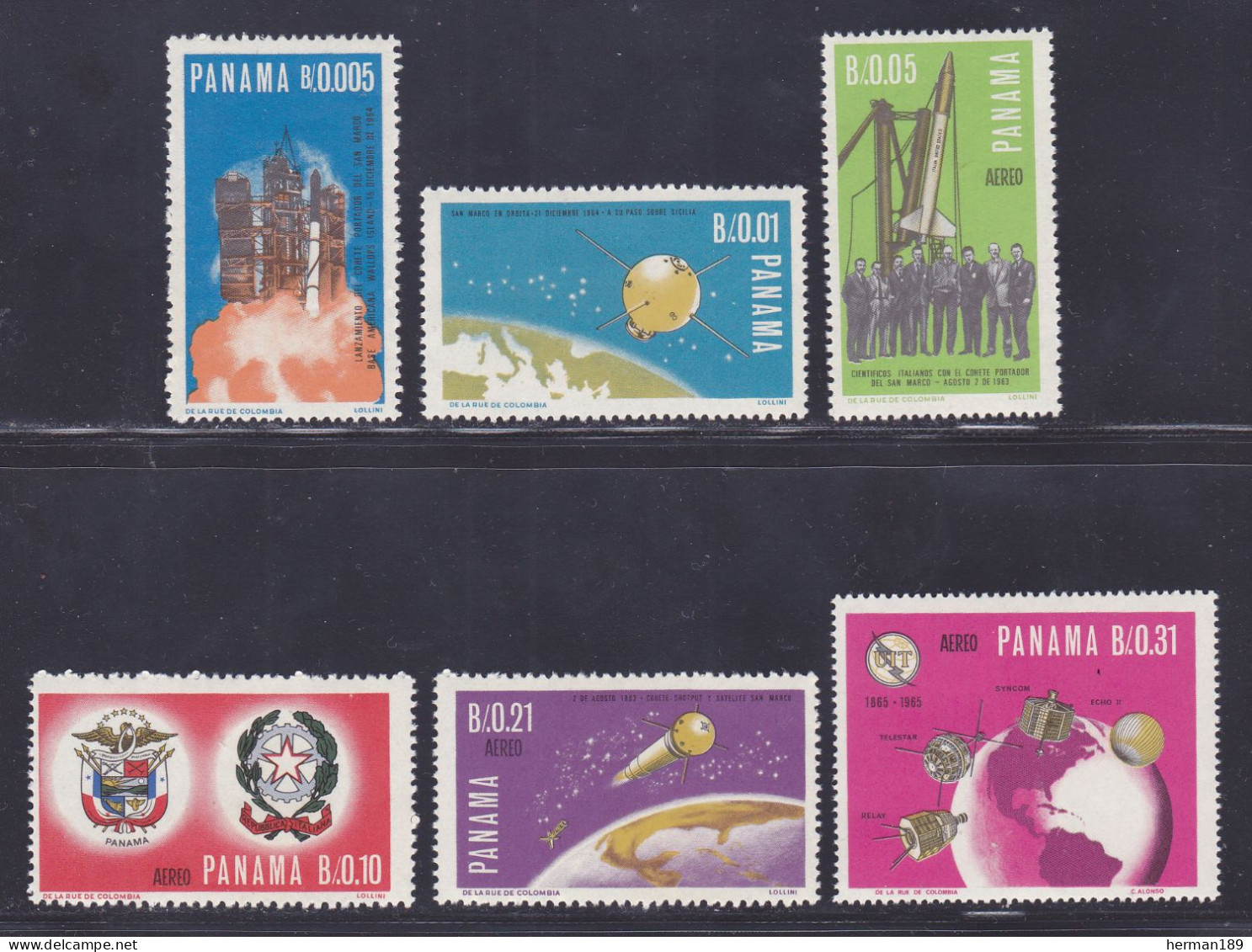 PANAMA N°  432 & 433, A400 à 402 + UIT ** MNH Neufs Sans Charnière ,TB (D7364) Satellites Italiens - 1967 - Panama